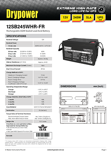 12SB80WHR Datasheet